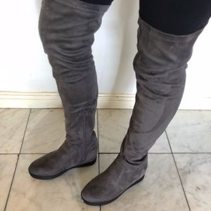 🔥 Stretchy Snug Fit Platform Wedge Knee High